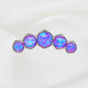 Joya cluster de opalo púrpura deluxe / Helix piercing, titanio grado implante