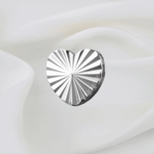 Joya corazón con textura / Helix piercing, titanio grado implante