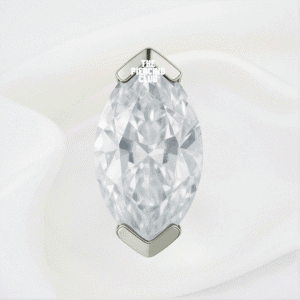 Joya gota con cristal blanco deluxe / Helix piercing, titanio grado implante