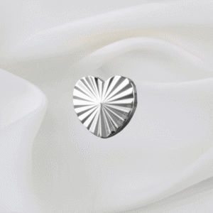 Joya corazón mini con textura / Helix piercing, titanio grado implante