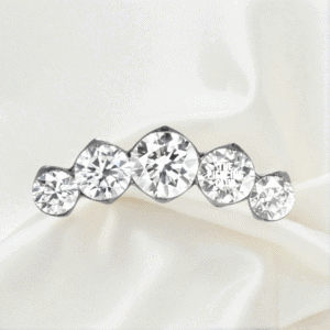 Joya cluster de cristal blanco deluxe / Helix, Conch, Lóbulo piercing, titanio grado implante