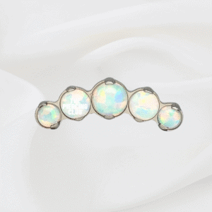 Joya cluster de opalo blanco deluxe / Helix piercing, titanio grado implante