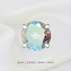 Joya cristal aurora boreal deluxe / Helix piercing, titanio grado implante