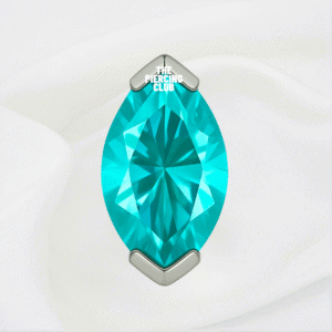 Joya gota con cristal aguamarina deluxe / Helix piercing, titanio grado implante