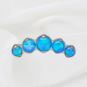 Joya cluster de opalo azul deluxe / Helix piercing, titanio grado implante