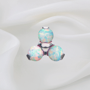 Joya trilogy con ópalo blanco deluxe / Helix piercing, titanio grado implante