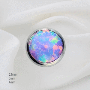 Joya piedra de ópalo amatista bezel / Helix piercing, titanio grado implante