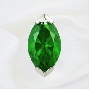 Joya gota con cristal verde esmeralda deluxe / Helix piercing, titanio grado implante
