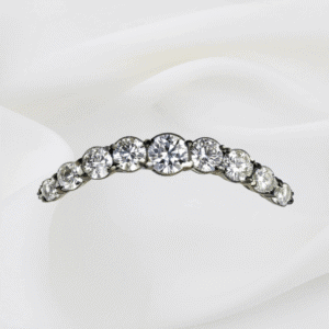 Joya cluster 9 gemas cristal blanco deluxe / Helix piercing, titanio grado implante