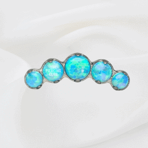 Joya cluster de opalo aguamarina deluxe / Helix piercing, titanio grado implante