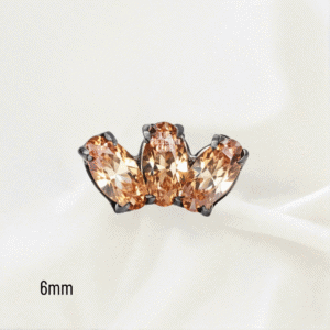 Joya mini marquise cristal champagne deluxe / Helix piercing, titanio grado implante