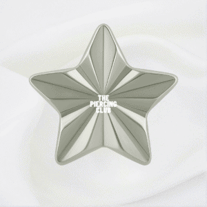 Joya estrella con textura / Helix piercing, titanio grado implante