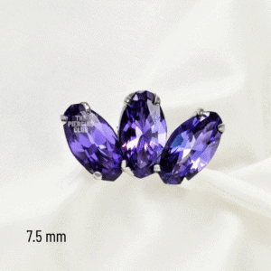 Joya marquise cristal purpura deluxe / Helix piercing, titanio grado implante