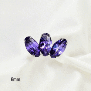 Joya mini marquise cristal purpura deluxe / Helix piercing, titanio grado implante