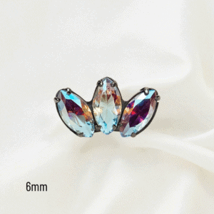 Joya mini marquise cristal aurora boreal deluxe / Helix piercing, titanio grado implante