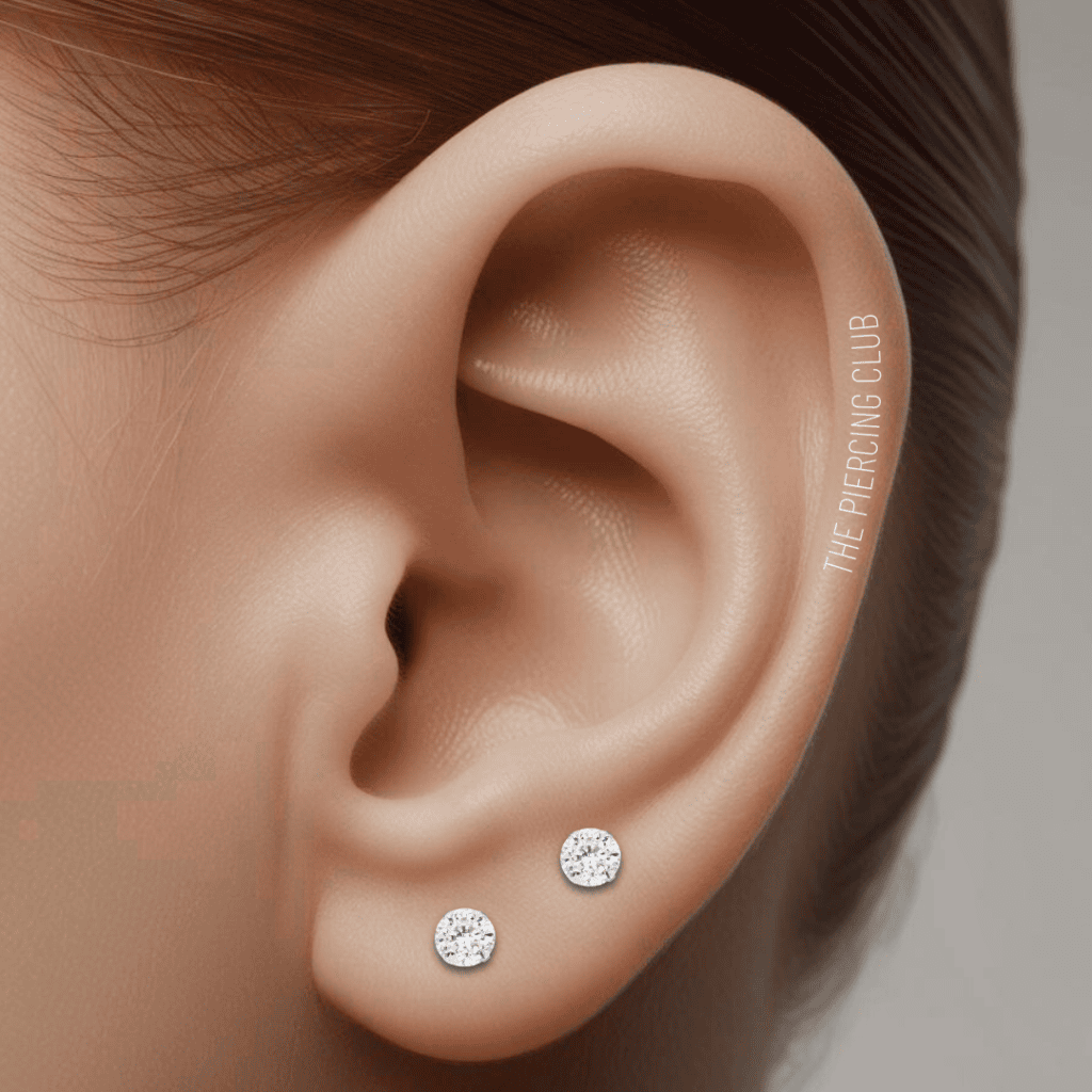 Piercing Lóbulo en titanio grado implante ASTM F136 – The Piercing Club