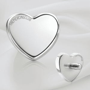 Joya corazón / Microdermal, titanio grado implante (14G)