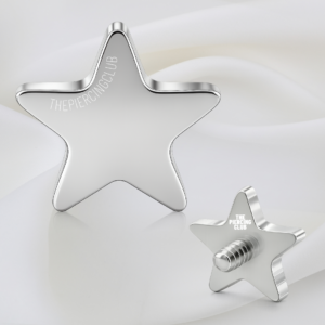 Joya estrella / Microdermal, titanio grado implante (14G)