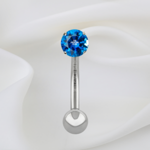 Joya cristal azul zafiro deluxe / Rook piercing, titanio grado implante