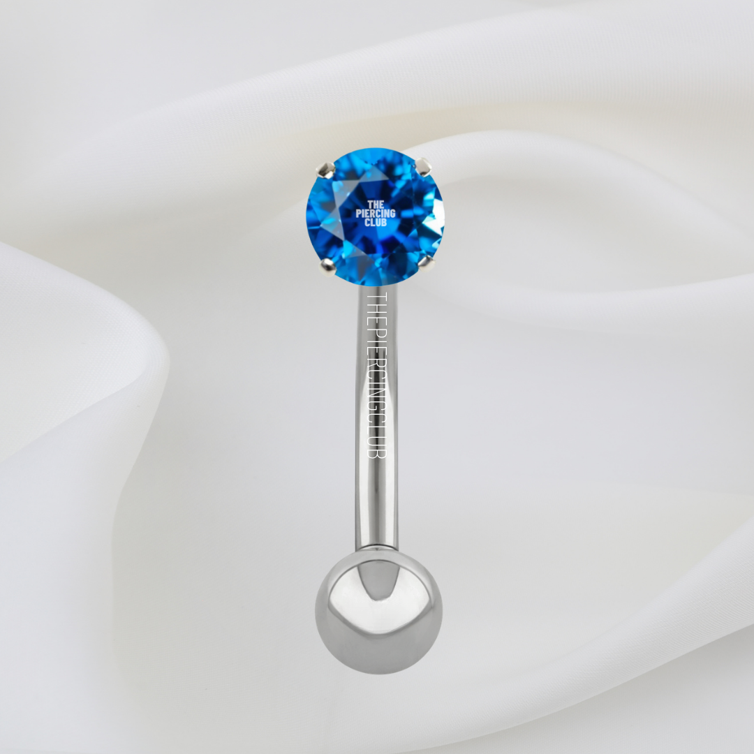 Joya cristal azul zafiro deluxe / Rook piercing, titanio grado implante