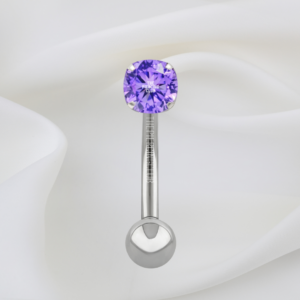 Joya cristal morado deluxe / Rook piercing, titanio grado implante