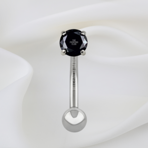 Joya cristal negro deluxe / Rook piercing, titanio grado implante