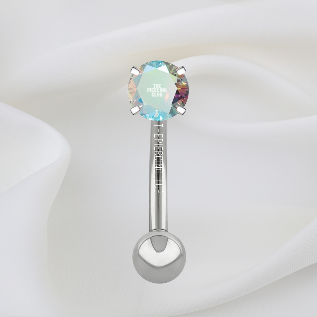 Joya cristal aurora boreal deluxe / Rook piercing, titanio grado implante
