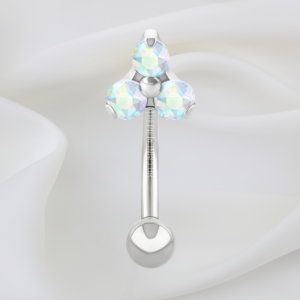 Joya mini trilogy cristal aurora boreal deluxe / Rook piercing, titanio grado implante